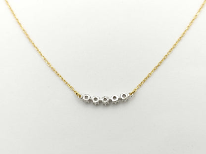 D0.09ct K18/K18WG 1.8g Necklace 