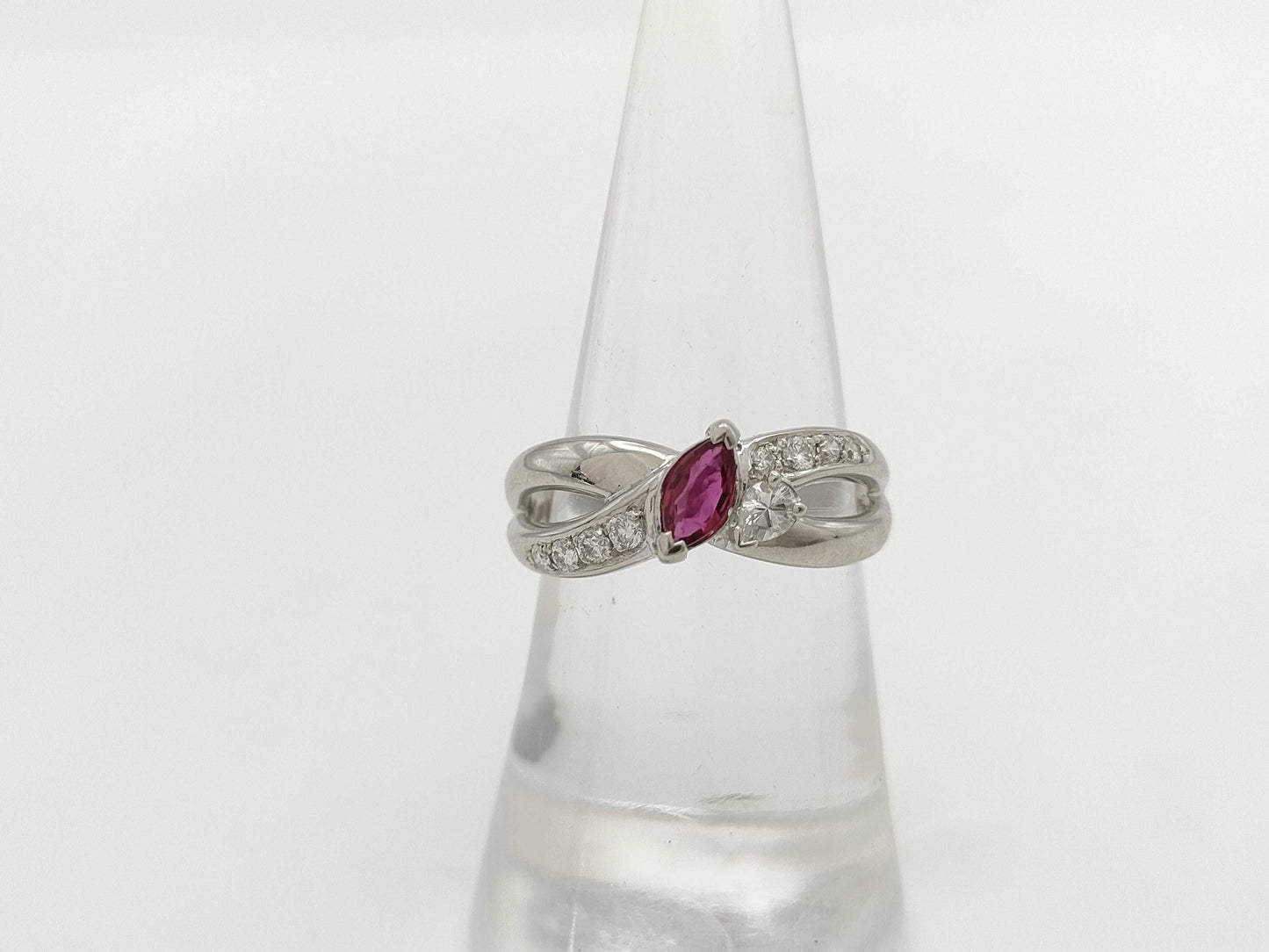 R0.34ct D0.24ct PT900 6.8g Ring 