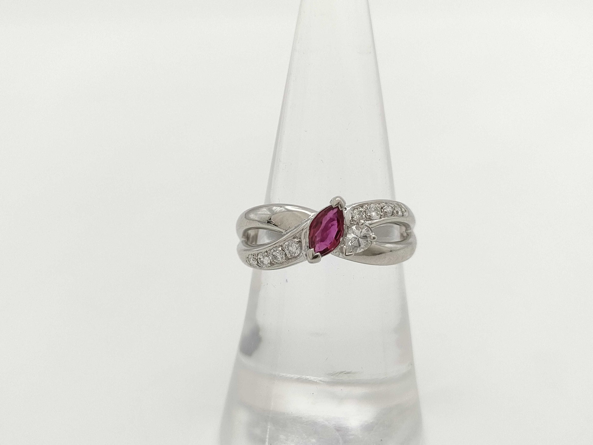 R0.34ct D0.24ct PT900 6.8g Ring 