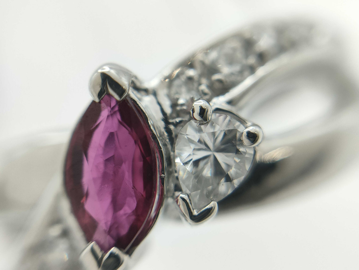 R0.34ct D0.24ct PT900 6.8g Ring 