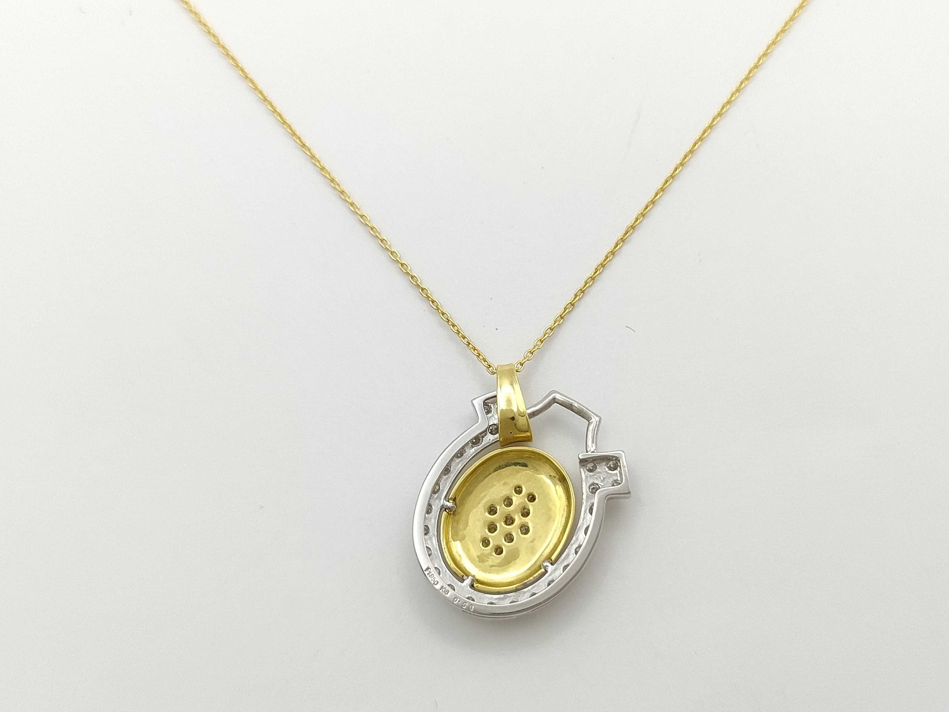 D0.58ct K18/PT900 4.4g Necklace 