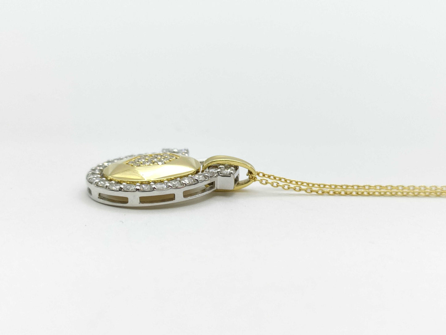 D0.58ct K18/PT900 4.4g Necklace 