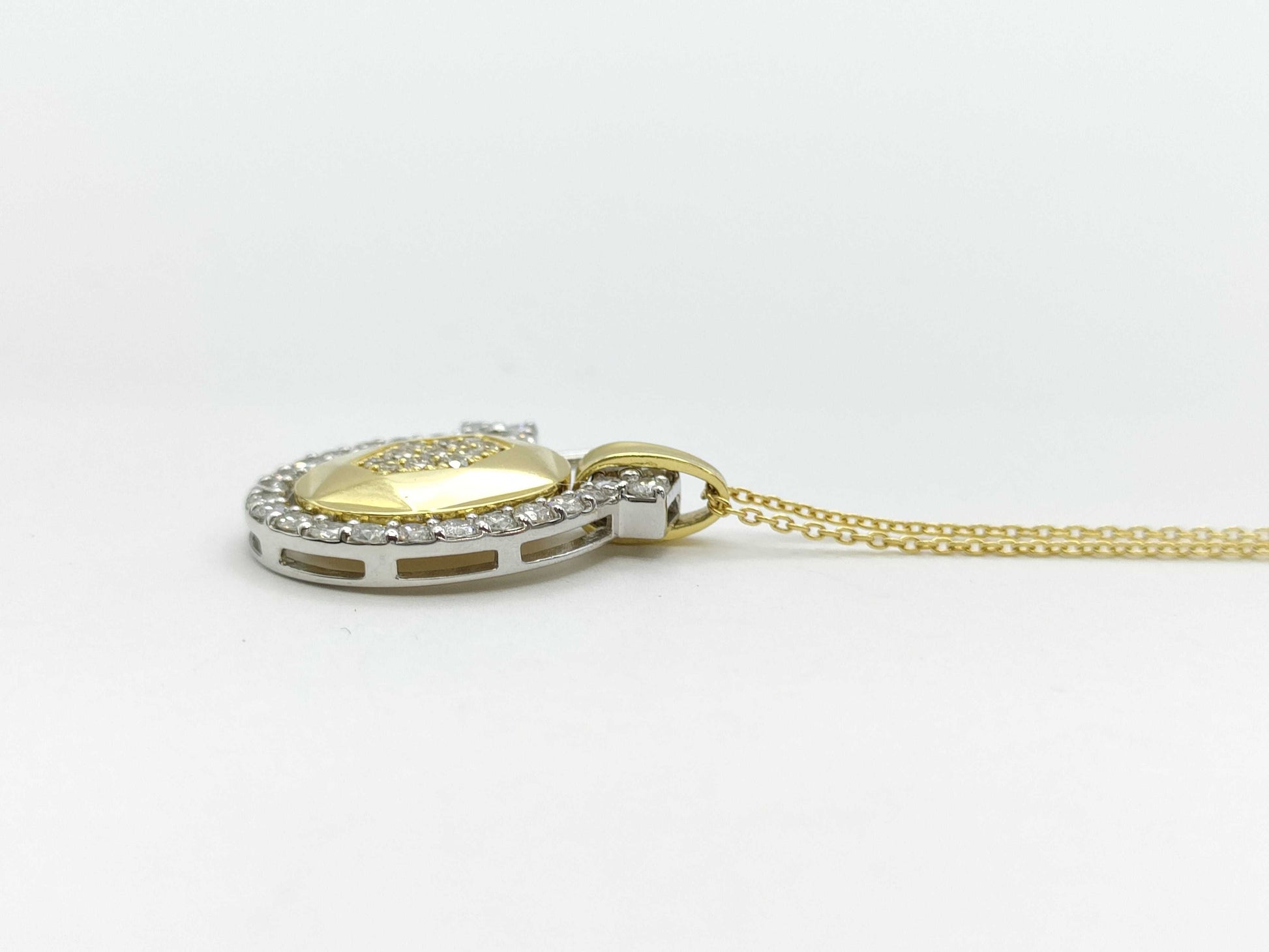 D0.58ct K18/PT900 4.4g Necklace 