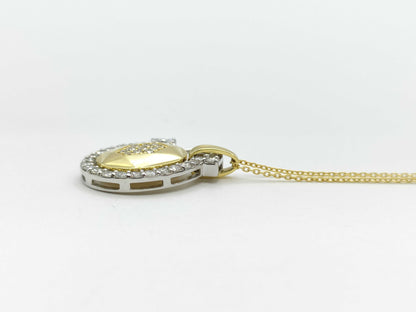 D0.58ct K18/PT900 4.4g Necklace 