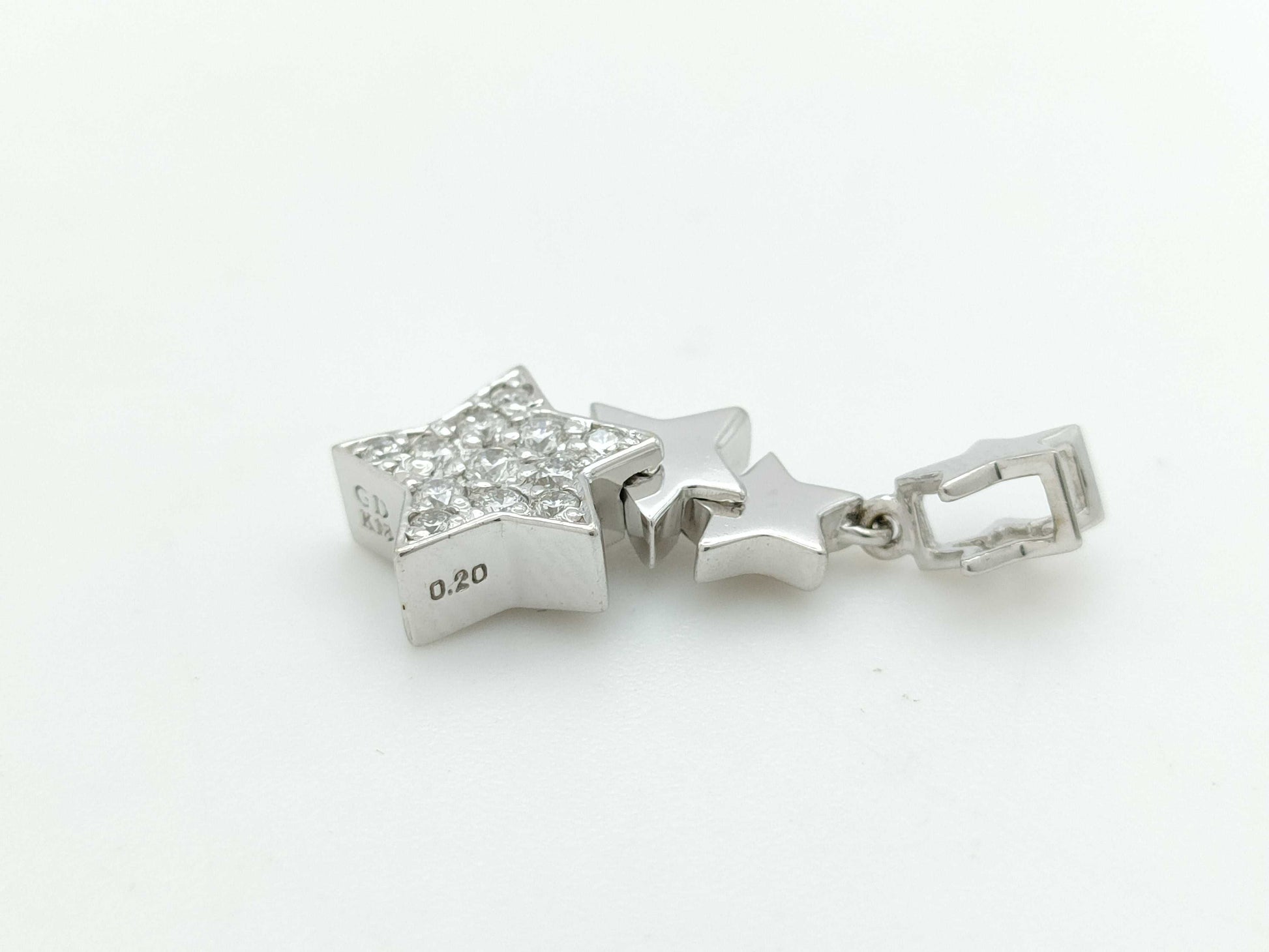 GOLDEN DEW D0.20ct K18 1.9g Pendant Top 