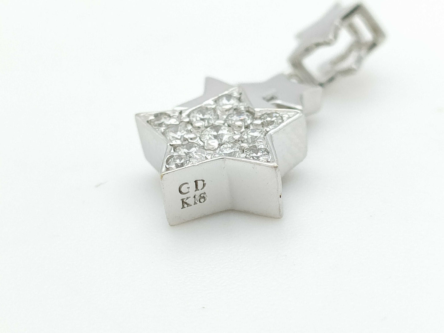 GOLDEN DEW D0.20ct K18 1.9g Pendant Top 
