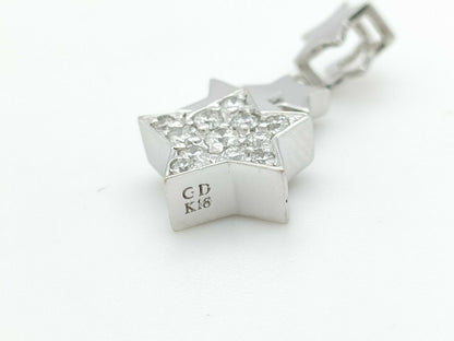 GOLDEN DEW D0.20ct K18 1.9g Pendant Top 