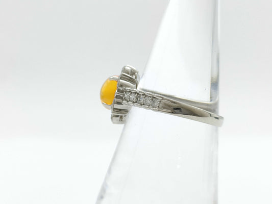 OP0.71ct D0.56ct PT900 4.3g Ring 