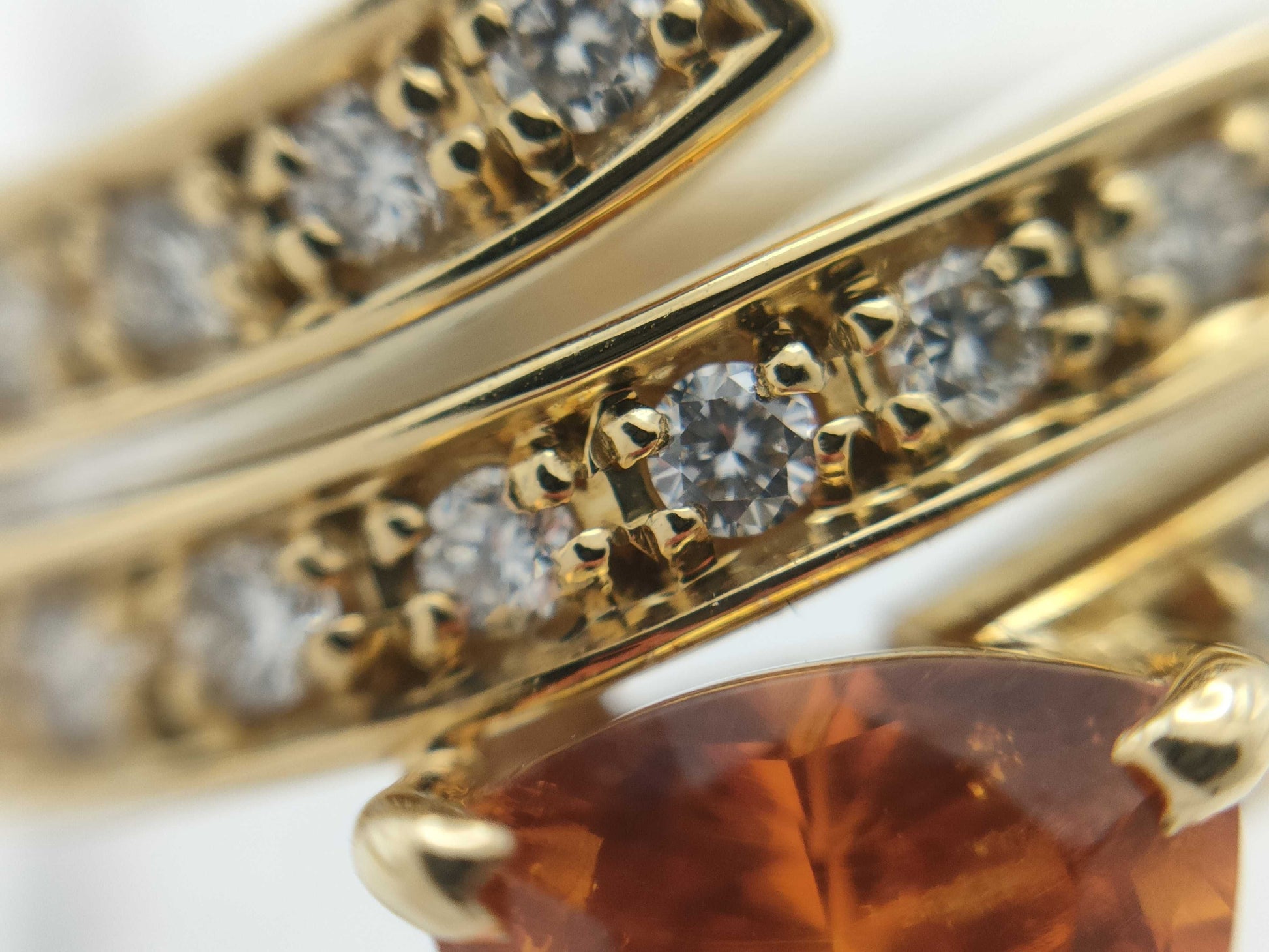 Spessartine Garnet 1.02ct D0.24ct K18 7.7g Ring 