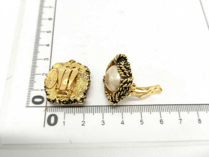CHANEL GP Earrings Faux Pearl Earrings