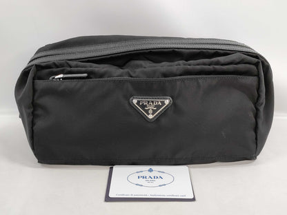PRADA Tessuto Nylon and Saffiano Leather Pouch