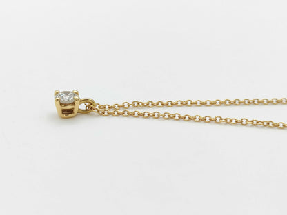 Tiffany & Co. Solitaire 1PD AU750 1.6g Necklace 