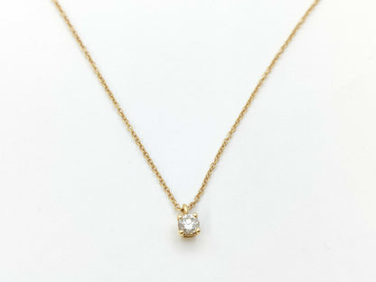 Tiffany & Co. Solitaire 1PD AU750 1.6g Necklace 