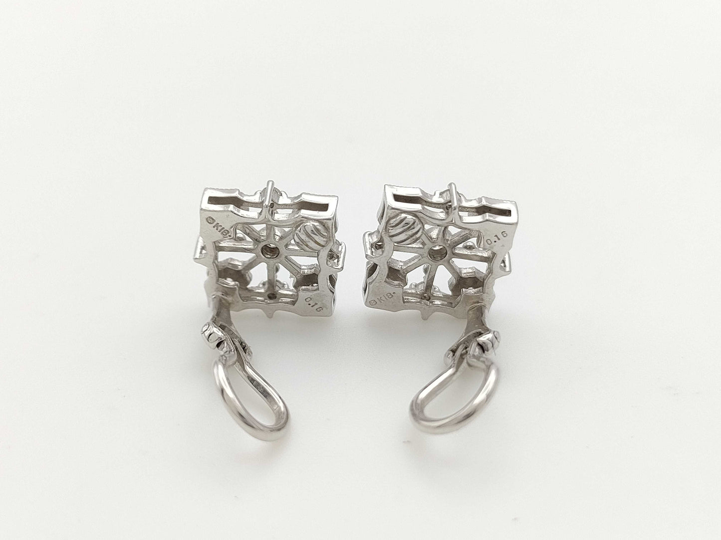 D0.16/0.16ct K18 6.6g Earrings 