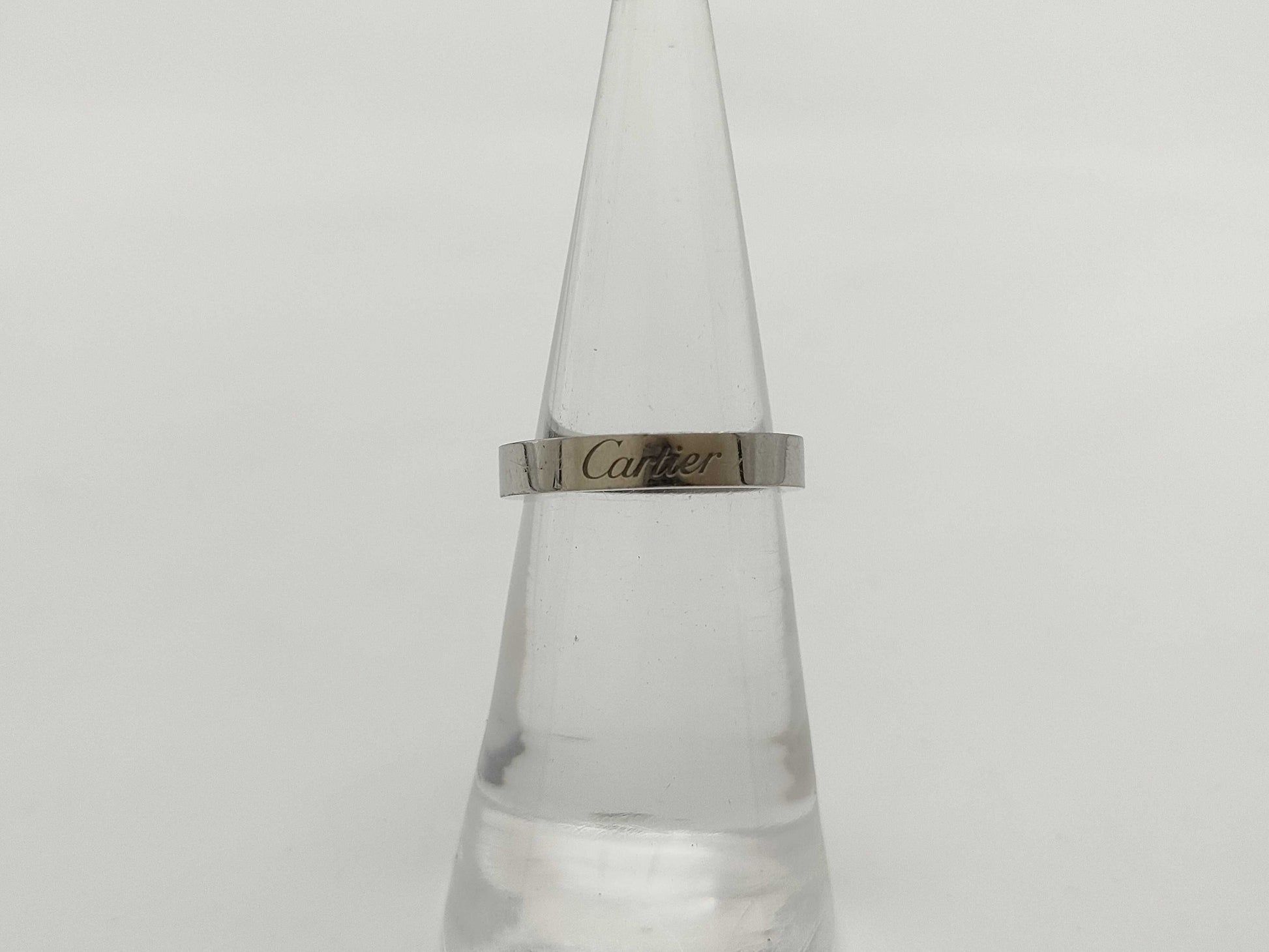 Cartier Engraved #47 PT950 4.7g Ring 