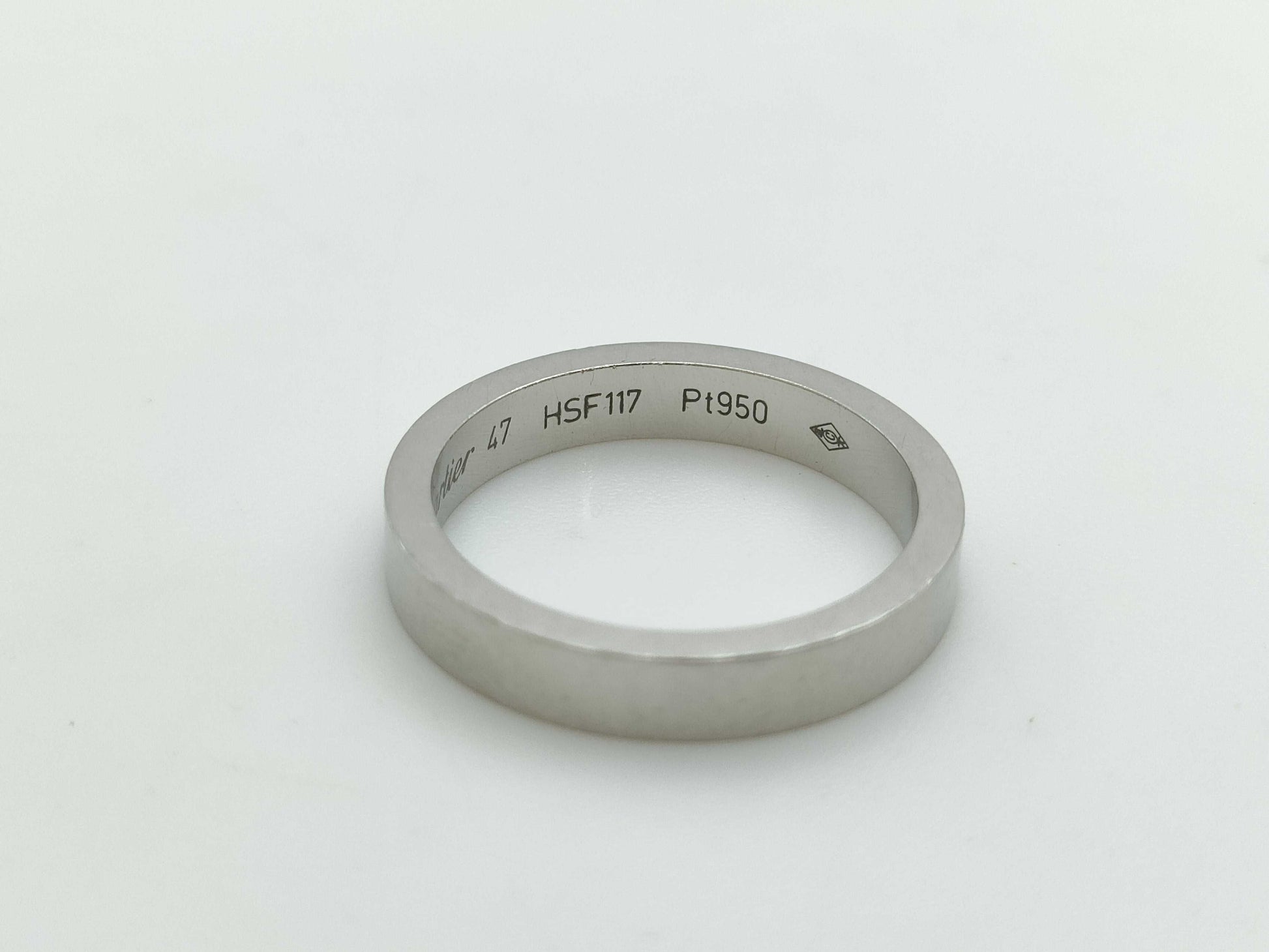 Cartier Engraved #47 PT950 4.7g Ring 