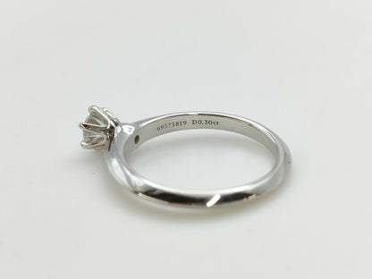 Tiffany & Co. Solitaire D0.30ct PT950 3.6g Ring 