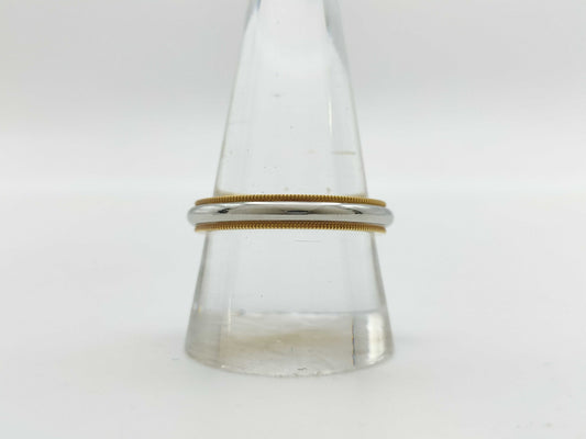 Tiffany & Co. Millgrain 750/PT950 6.6g Ring 