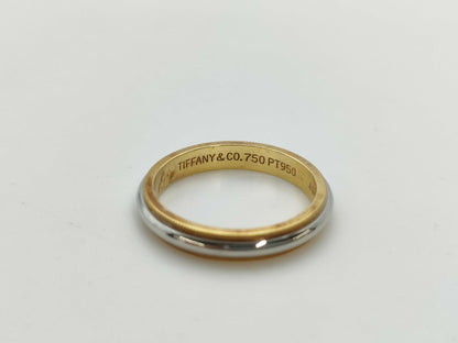 Tiffany & Co. Millgrain 750/PT950 6.6g Ring 