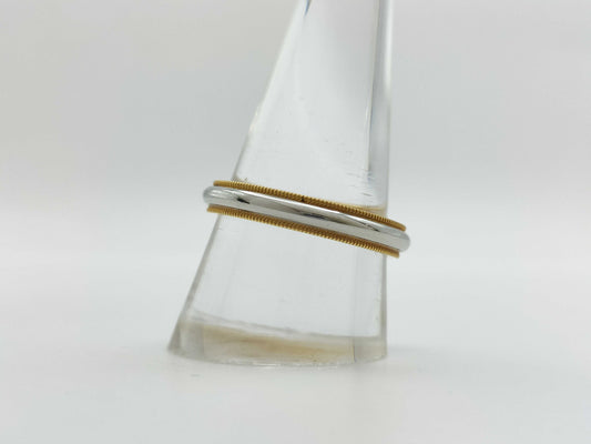 Tiffany & Co. Millgrain 750/PT950 6.6g Ring 