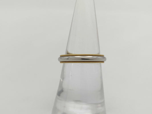 Tiffany & Co. Milgrain PT950/750 5.6g Ring 