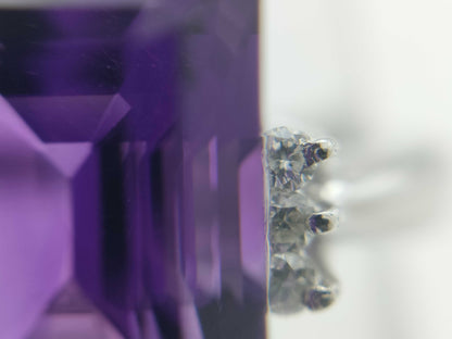 AM6.50ct D0.09ct PT900 10g Ring 