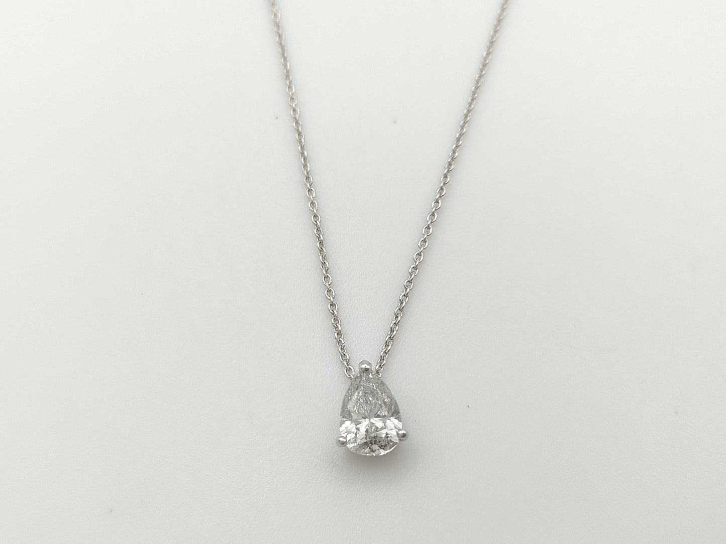 D1.014ct K18WG 2.4g Necklace 