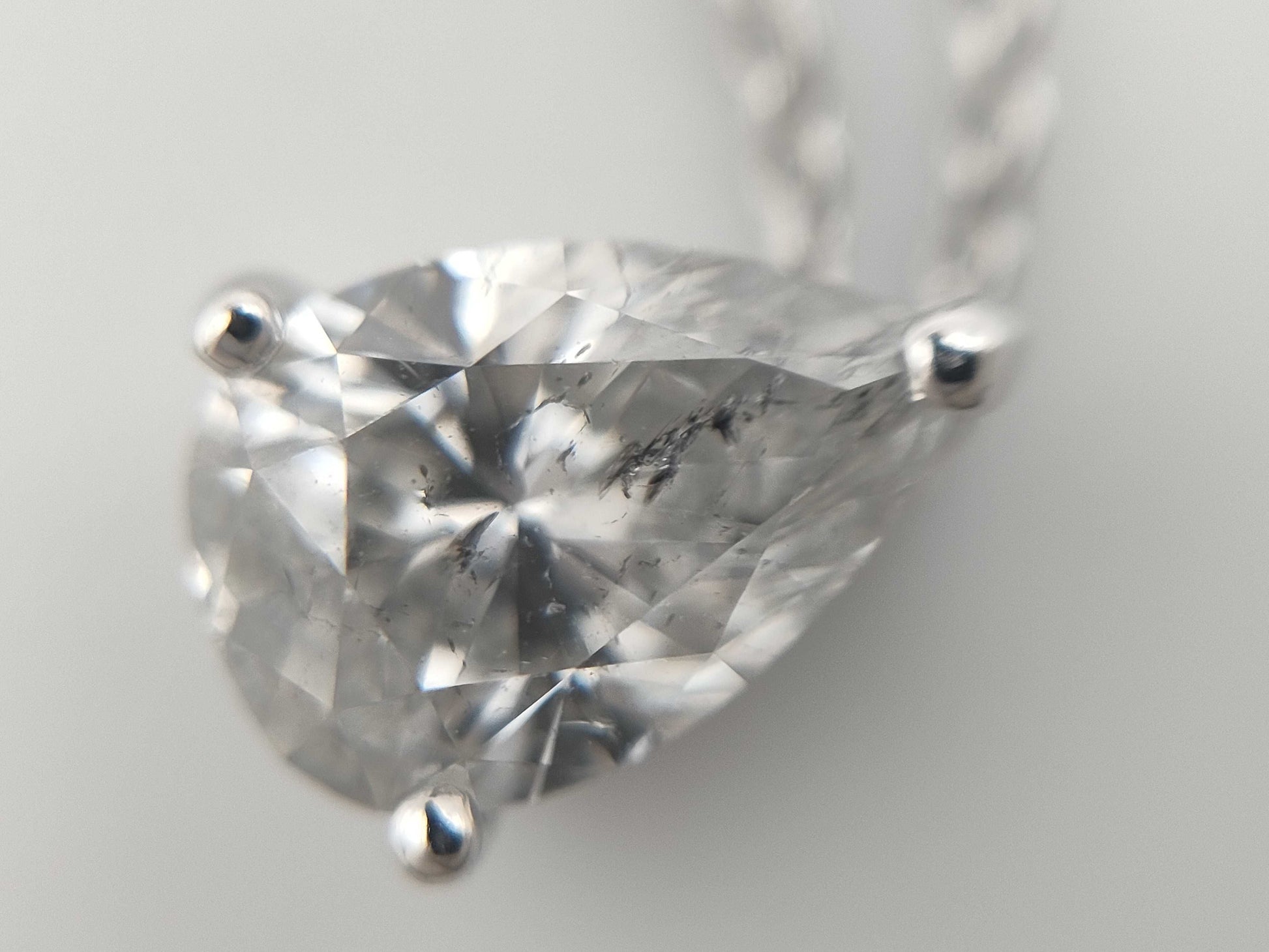 D1.014ct K18WG 2.4g Necklace 