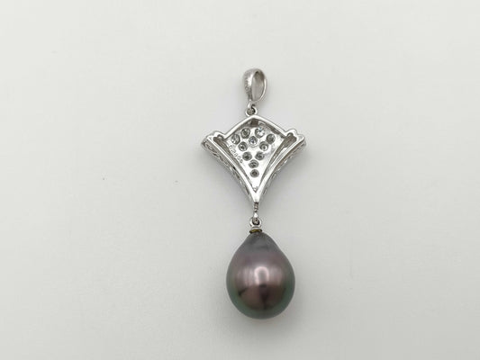 Pearl Diameter Approx. 10.6*13.1mm Diamond PT900 6.1g Pendant Top 