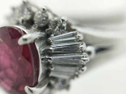 R1.17ct D.043ct PT900 6.0g Ring 