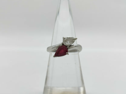 R1.04ct D0.50ct PT900 6.4g Ring 