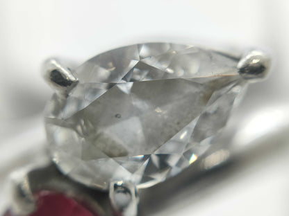 R1.04ct D0.50ct PT900 6.4g Ring 