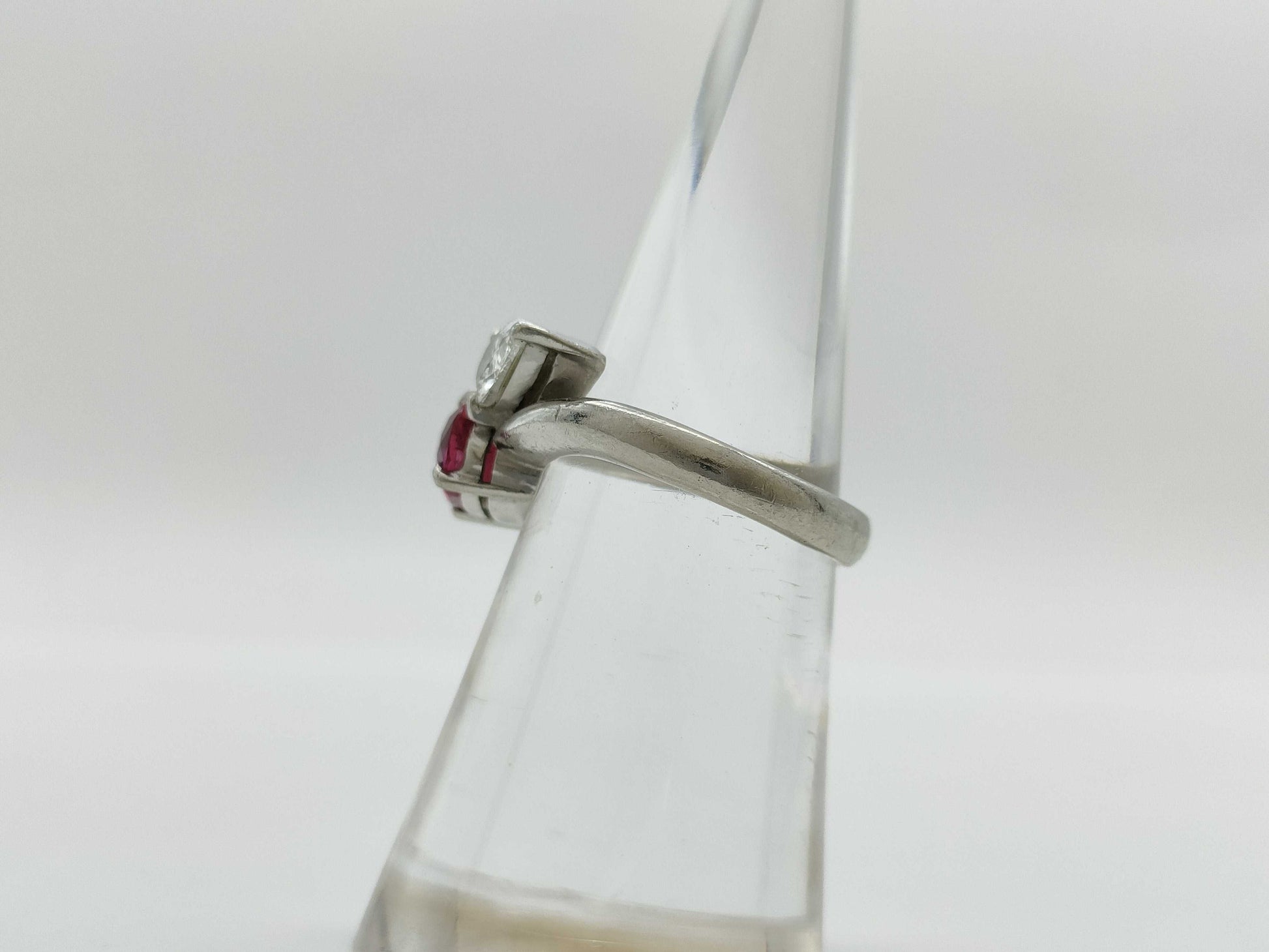 R1.04ct D0.50ct PT900 6.4g Ring 