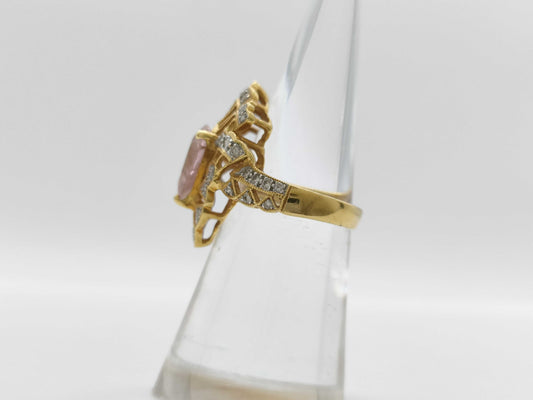 Colored Stone 1.83ct D0.40ct K18 5.4g Ring 