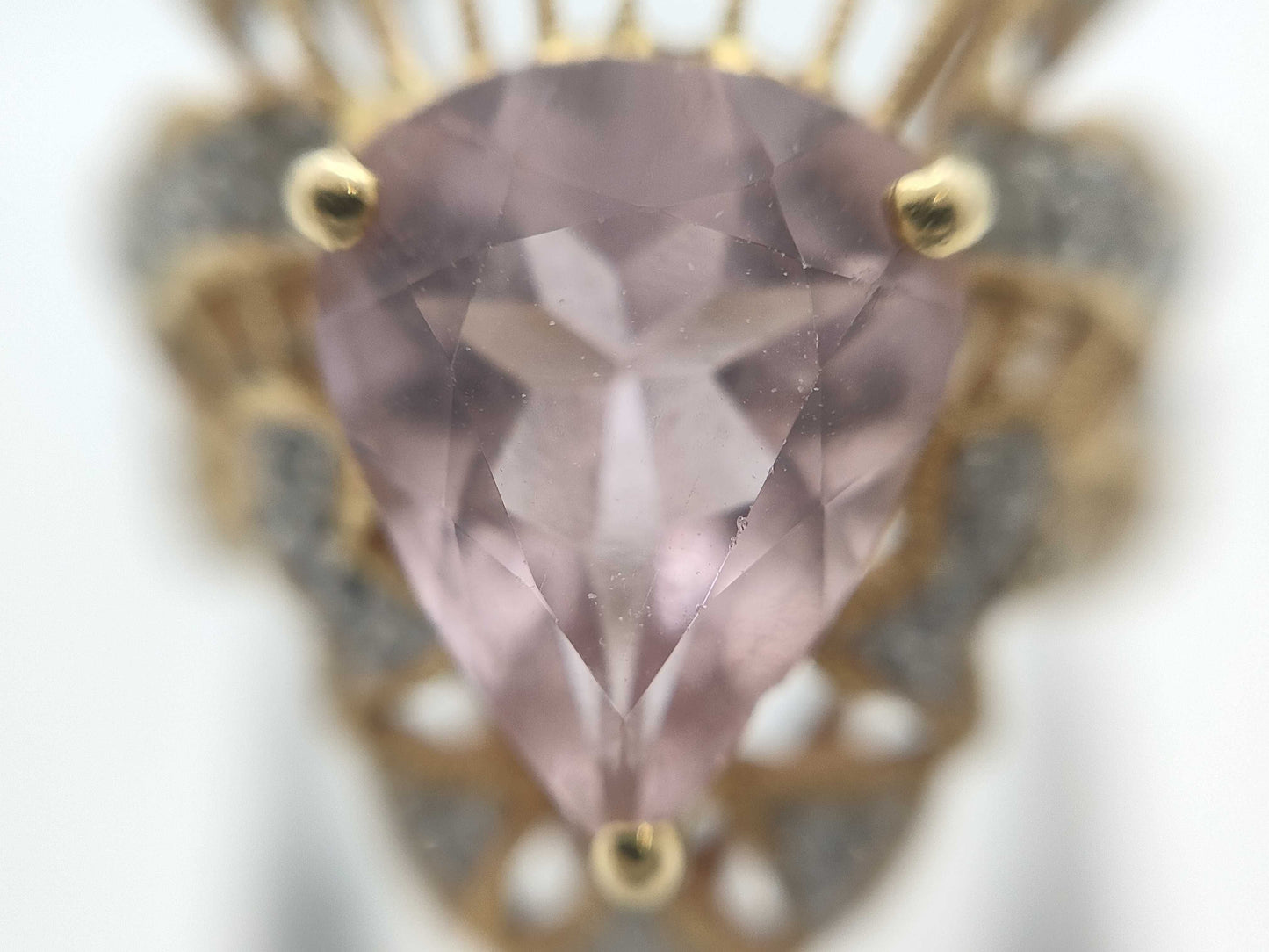 Colored Stone 1.83ct D0.40ct K18 5.4g Ring 