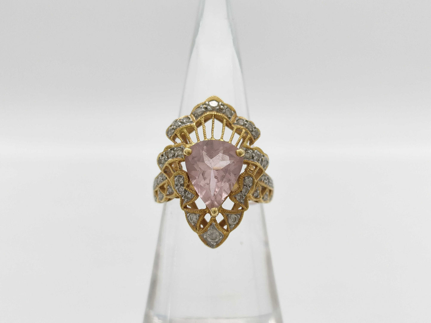 Colored Stone 1.83ct D0.40ct K18 5.4g Ring 