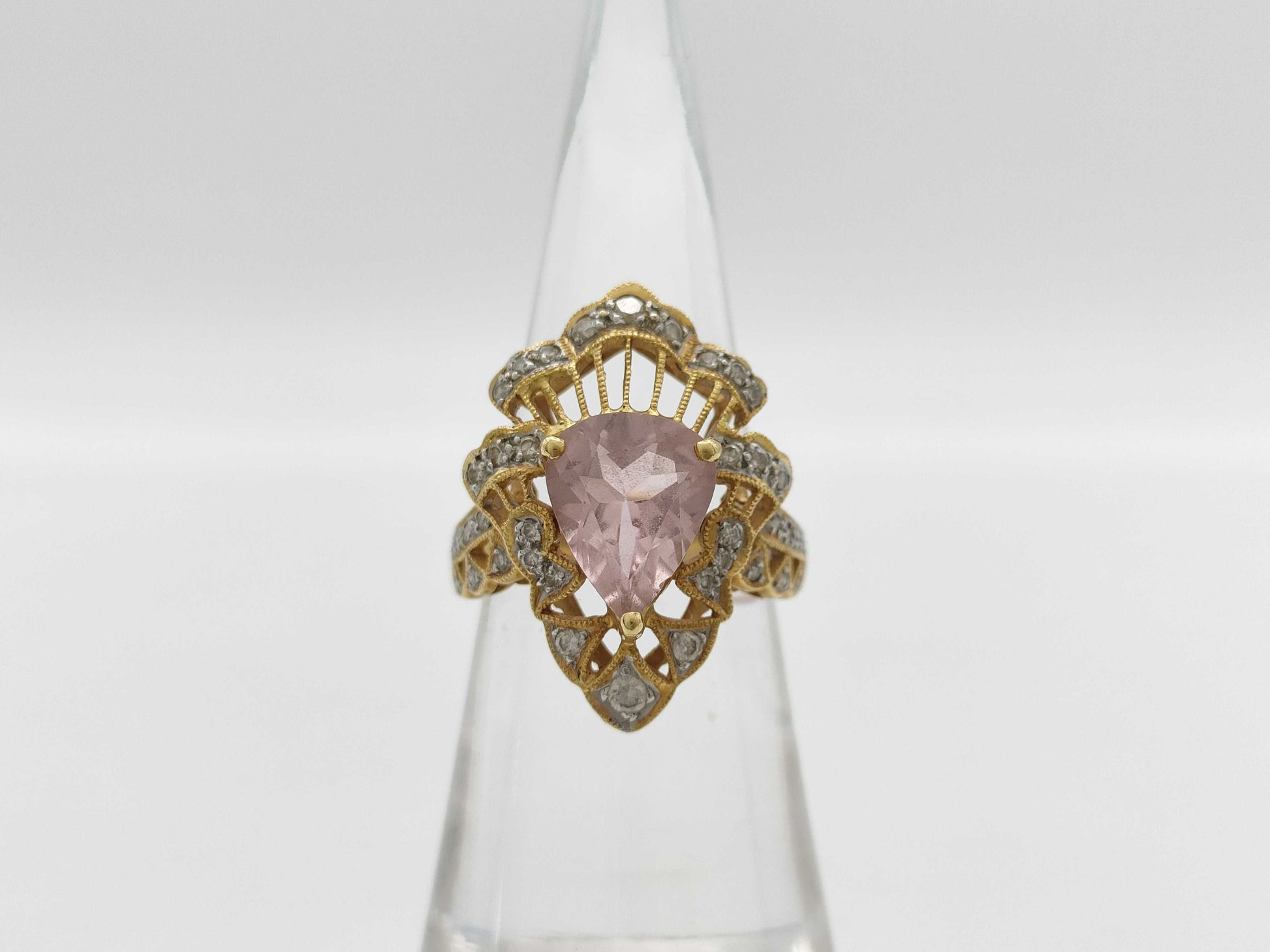 Colored Stone 1.83ct D0.40ct K18 5.4g Ring 