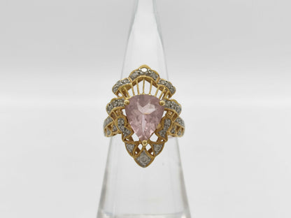 Colored Stone 1.83ct D0.40ct K18 5.4g Ring 