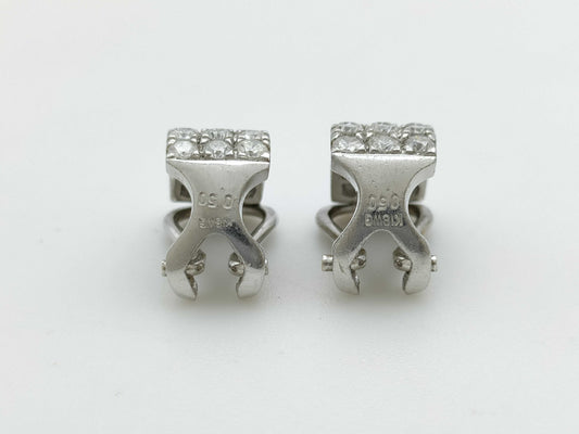 D0.50ct/0.50ct K18WG 5.8g Earrings 