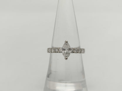 D0.557ct/0.36ct PT900 4.5g Ring 