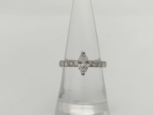D0.557ct/0.36ct PT900 4.5g Ring 
