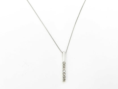 D0.25ct K18WG 1.7g Necklace 