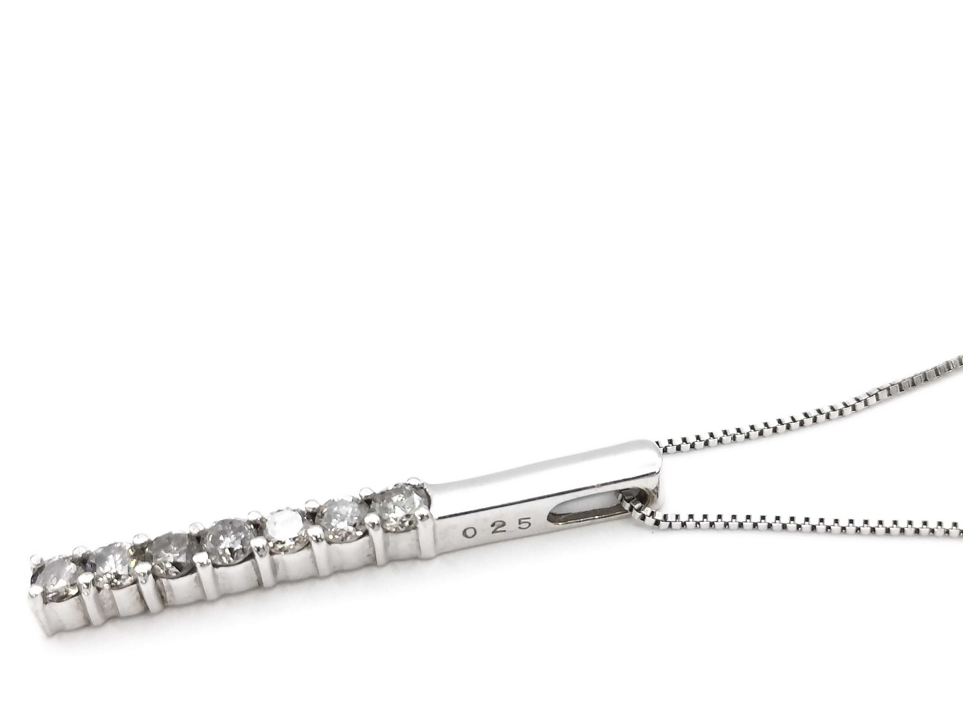 D0.25ct K18WG 1.7g Necklace 
