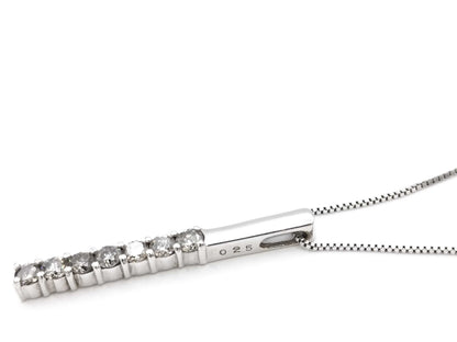 D0.25ct K18WG 1.7g Necklace 