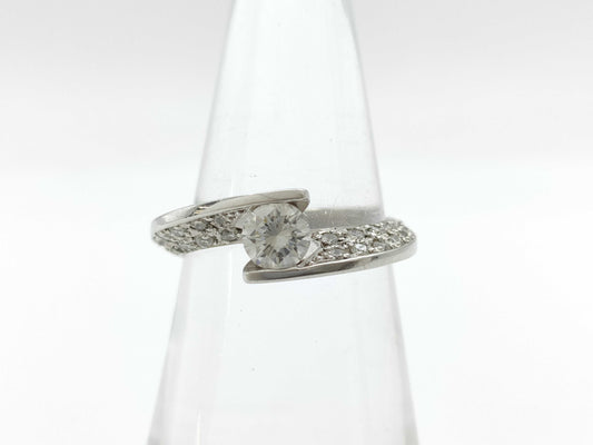 D0.45ct/0.38ct PT900 6.8g Ring 