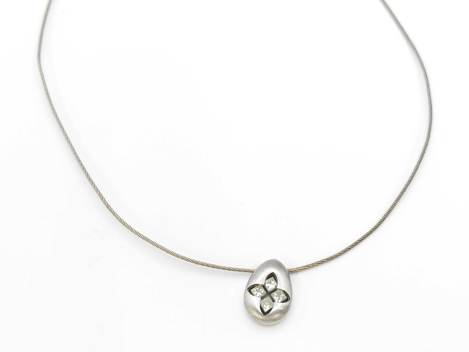 D0.51ct 750/PT900 7.4g Necklace 