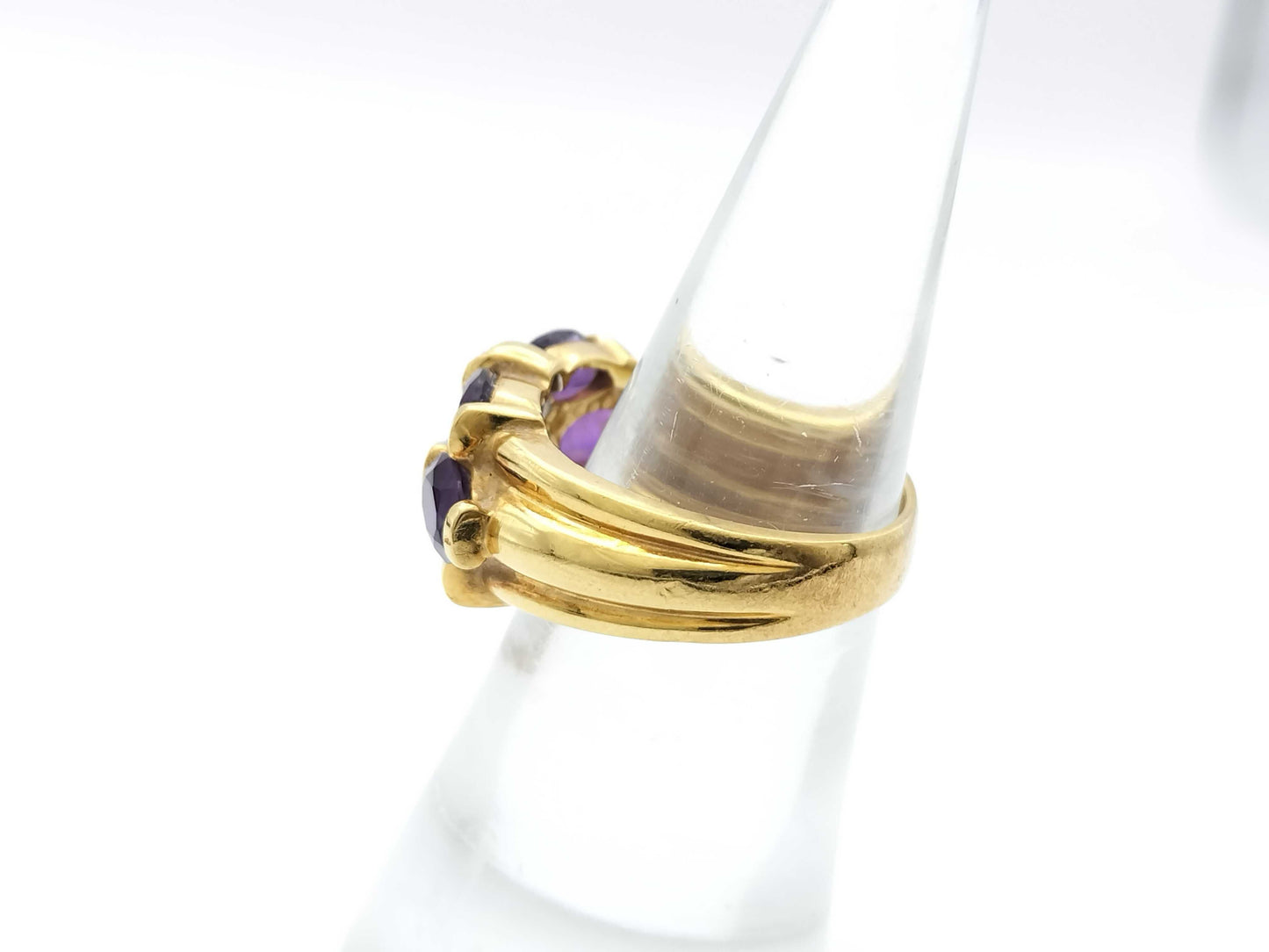 Amethyst 3.83ct D0.02ct K18 8.9g Ring 