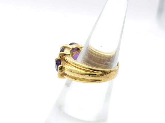 Amethyst 3.83ct D0.02ct K18 8.9g Ring 