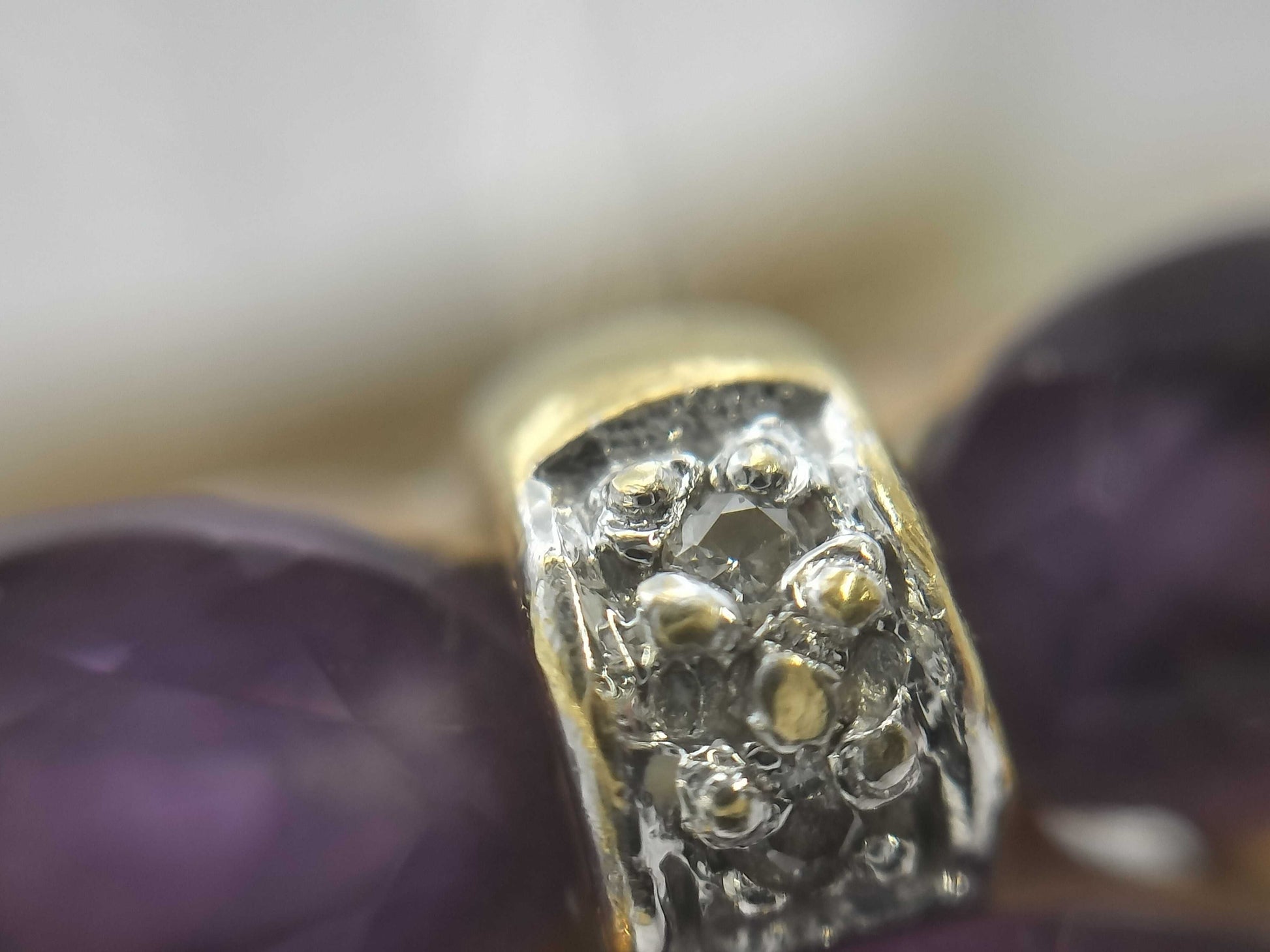 Amethyst 3.83ct D0.02ct K18 8.9g Ring 