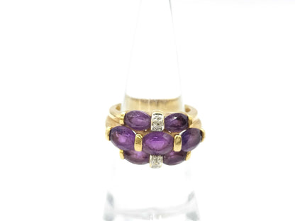 Amethyst 3.83ct D0.02ct K18 8.9g Ring 